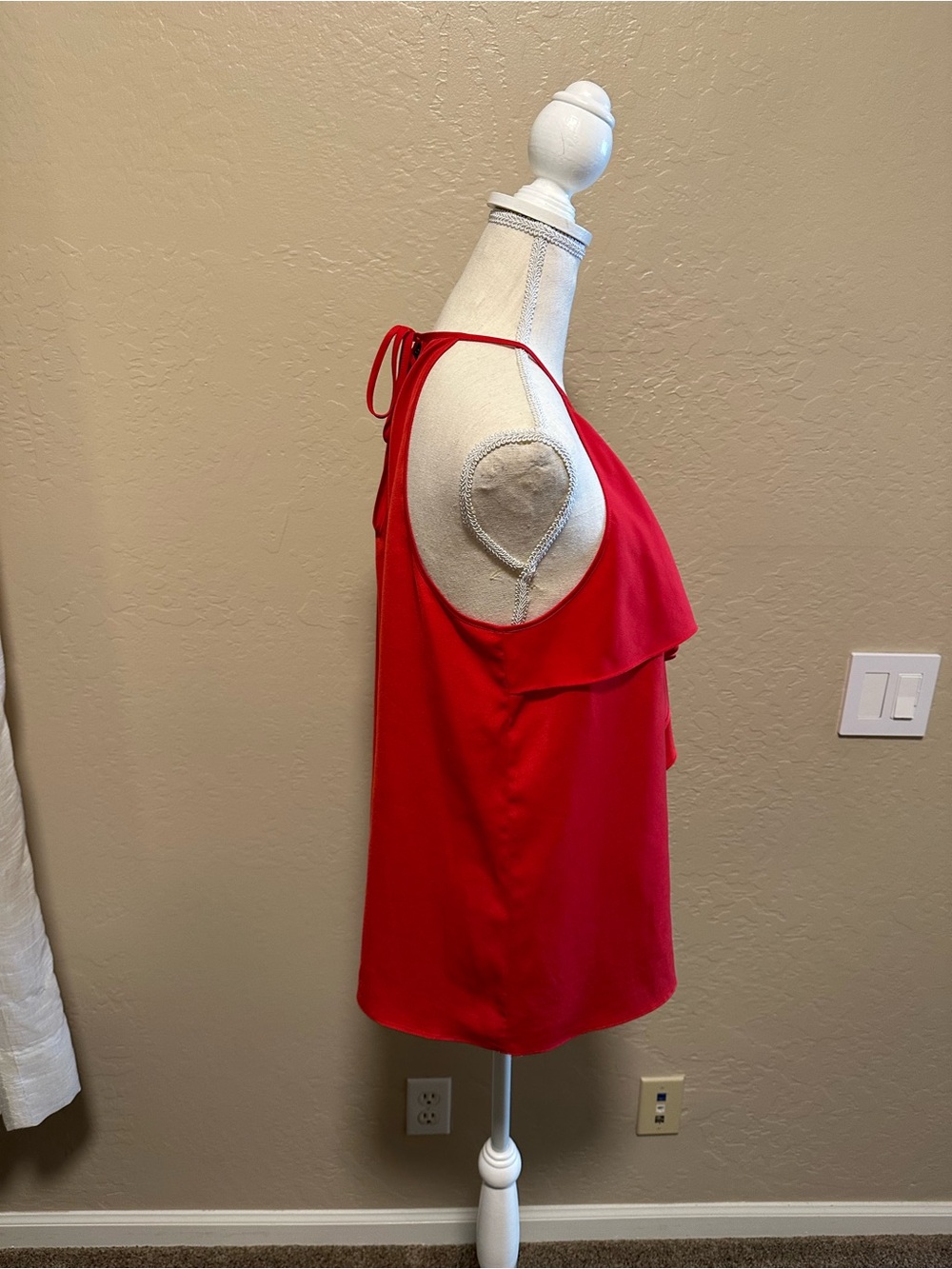 Guess Red Ruffle Halter Top - Picture 2 of 6